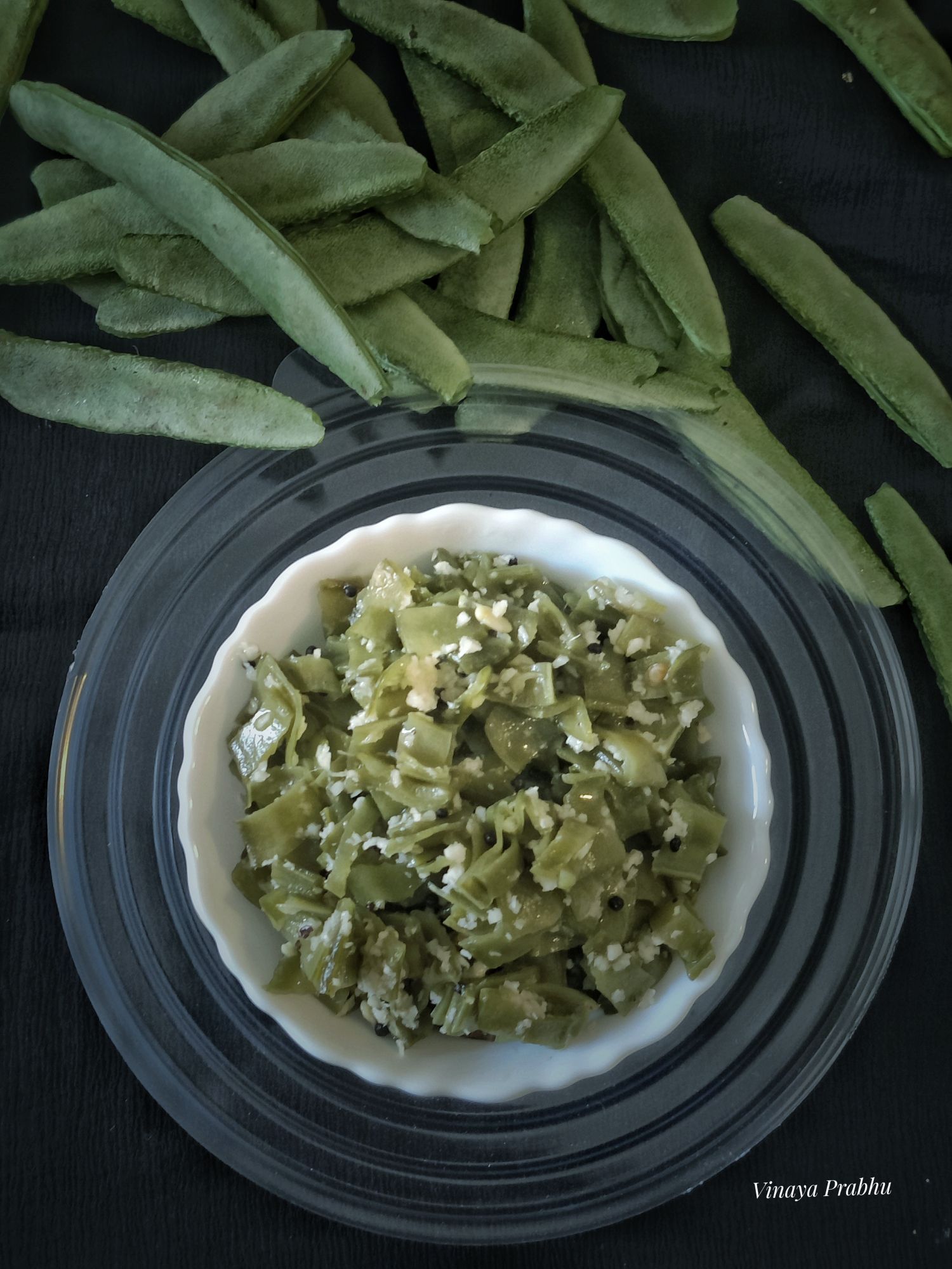 Flat beans stir fry. Vinaya's Culinary Delights