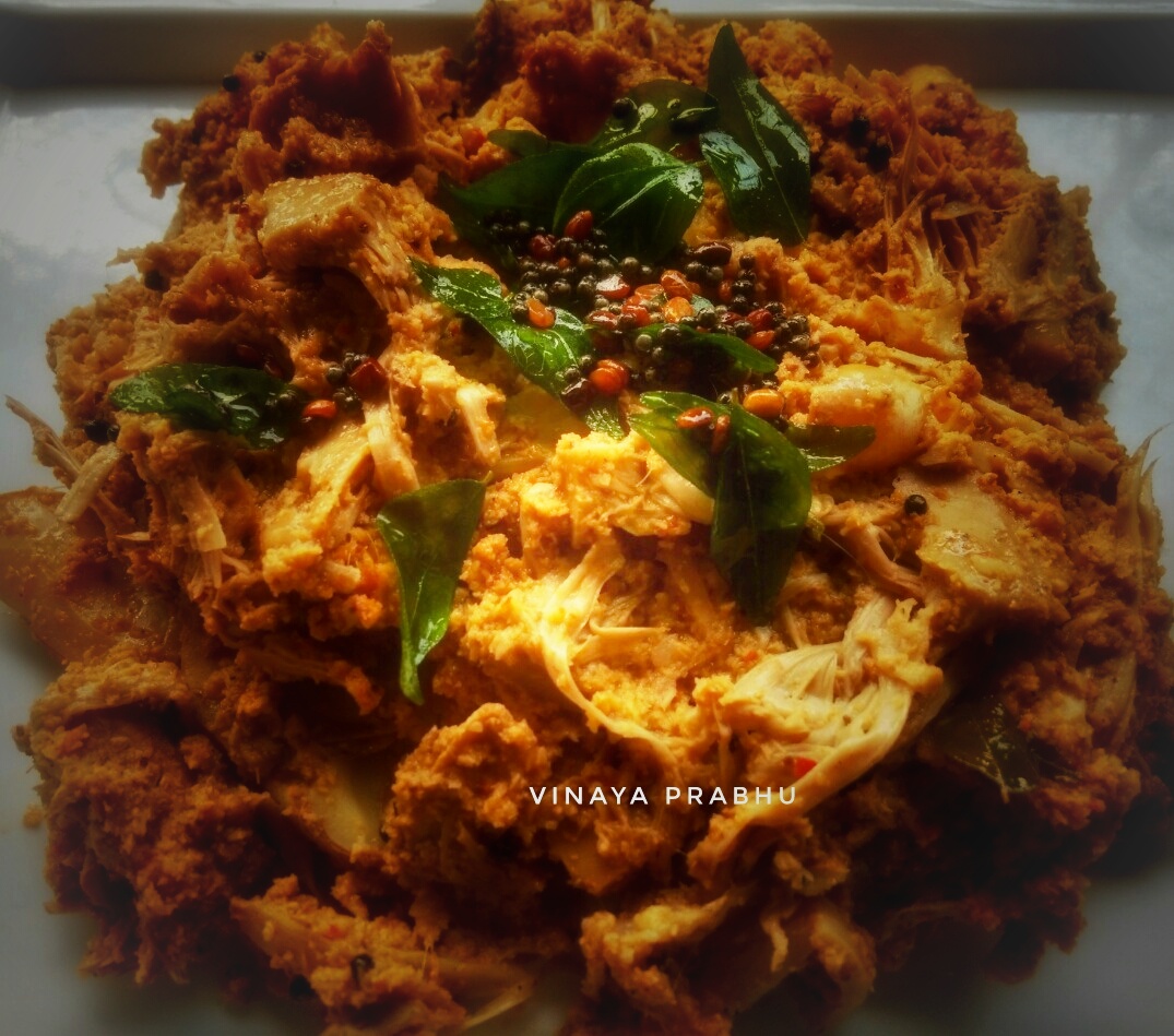 Kadge Chakko/Tender jackfruit Subzi Recipe Vinaya's Culinary Delights