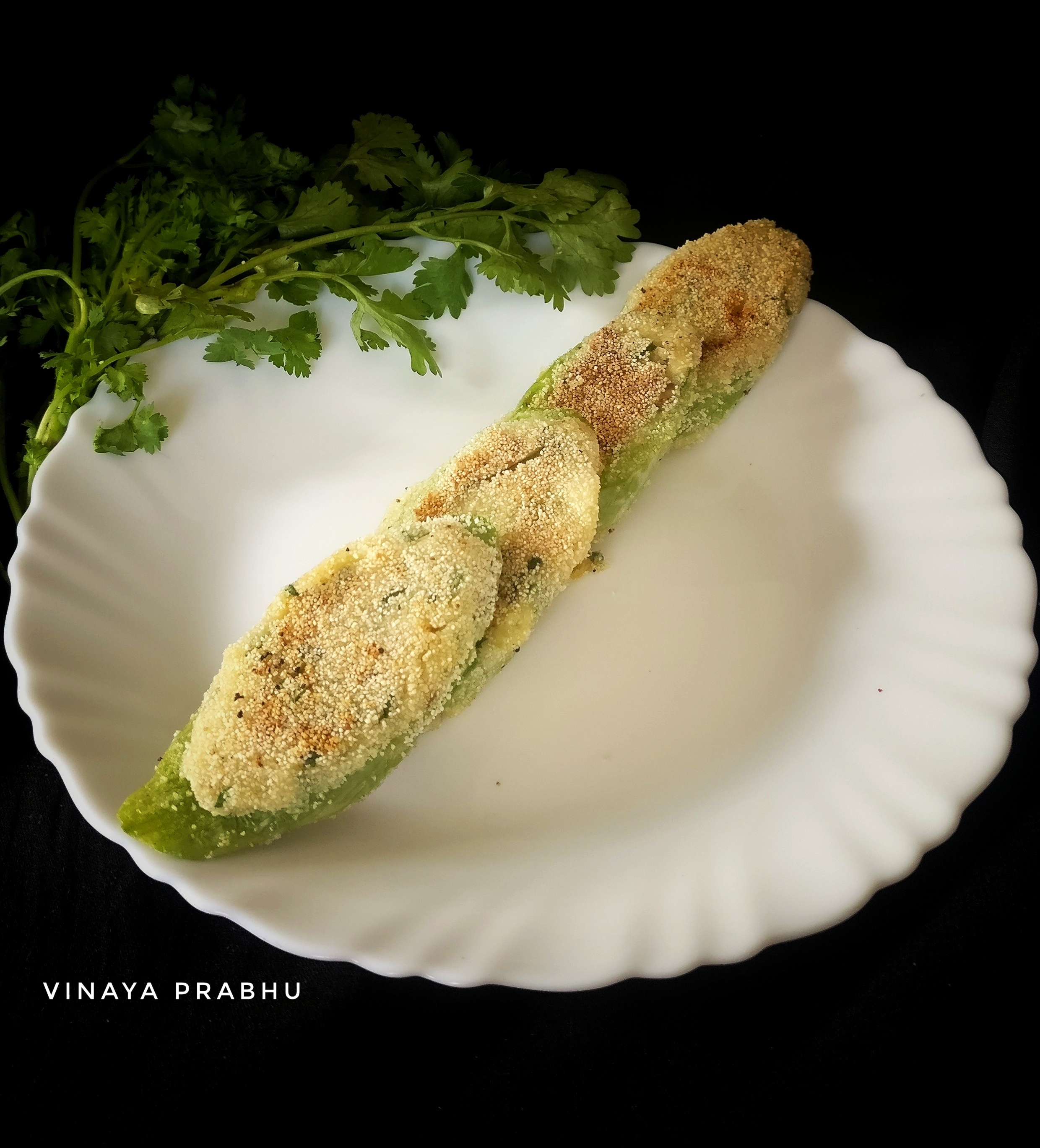 Stuffed Snake Gourd Fritters Recipe Vinaya's Culinary Delights